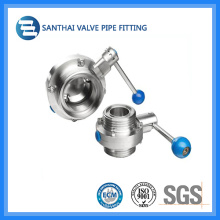 Sanitary Stainless Steel Butterfly Valve Manual Welded